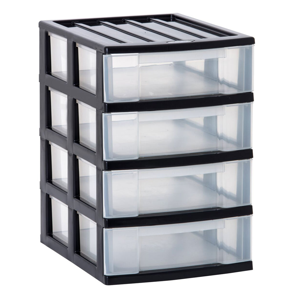 Taurus Desk Organiser 4 Drawer A4 Charcoal - Cafe Supply