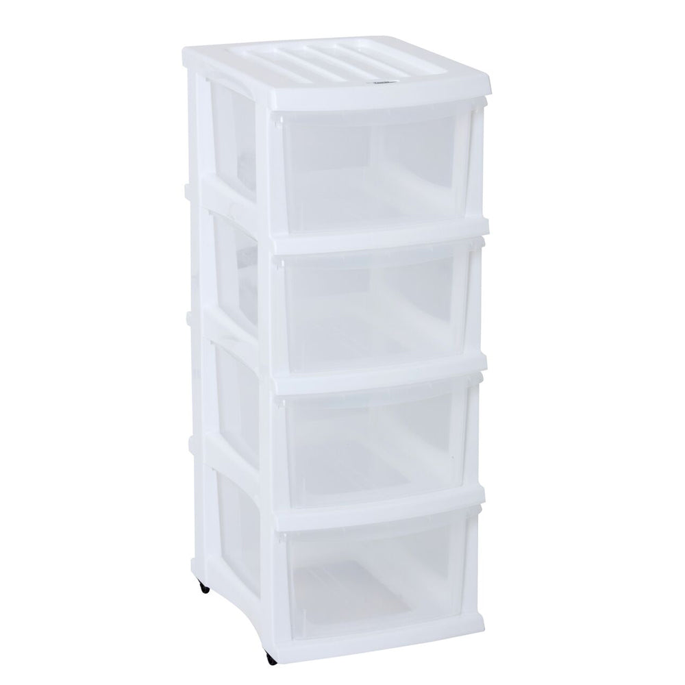 Taurus Storage Organiser 4 Drawer White - Cafe Supply