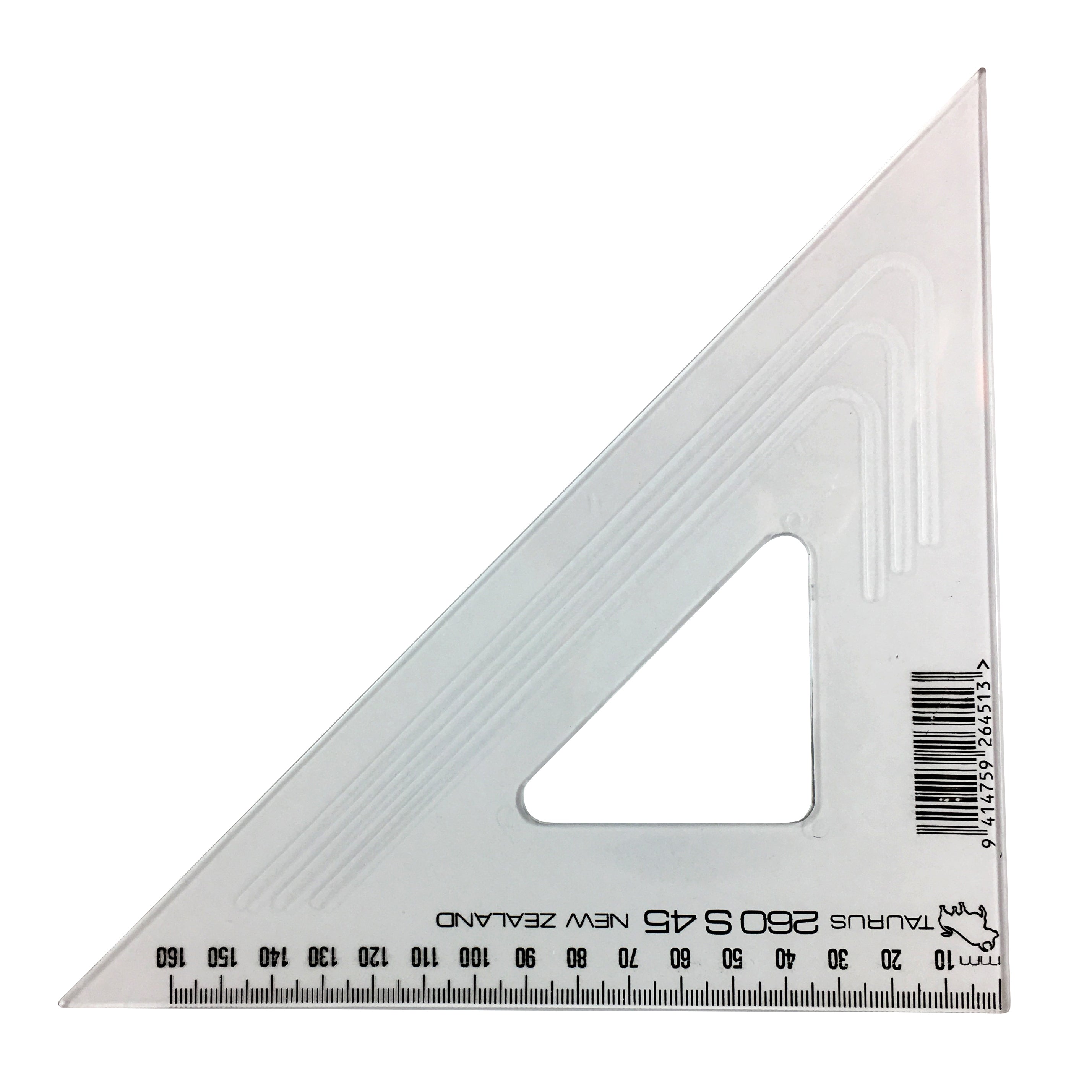 Taurus Set Square 26cm Straight Edged 45 Degrees - Cafe Supply