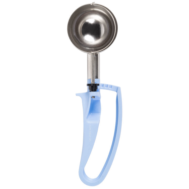 2 ⅖-ounce disher with sky blue squeeze handle