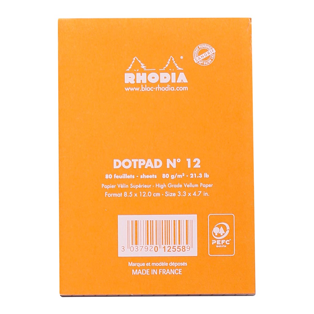 Rhodia dotPad No. 12 85x120mm Orange