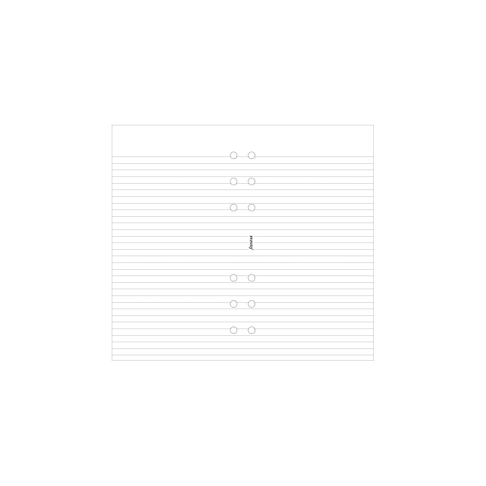 Filofax Personal White Lined Notepaper Refill Value Pack 100 Sheets - Cafe Supply