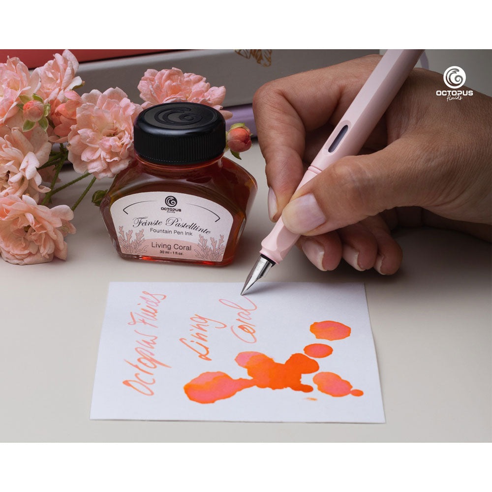 Octopus Fluids Fountain Pen Ink Pastel Living Coral 30ml