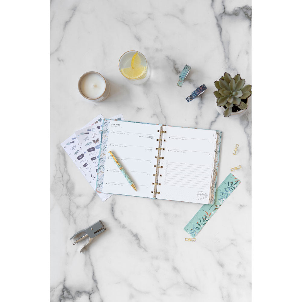 Filofax Botanical A5 Planner Mint