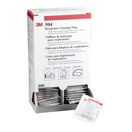 3M Respirator Cleaning Wipes 504, Pack of 100 INDENT ONLY
