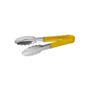 23cm Stainless Steel Tong, Yellow Handle - Cafe Supply