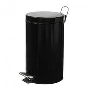 12L Black Powder Coated Pedal Bin - Cafe Supply