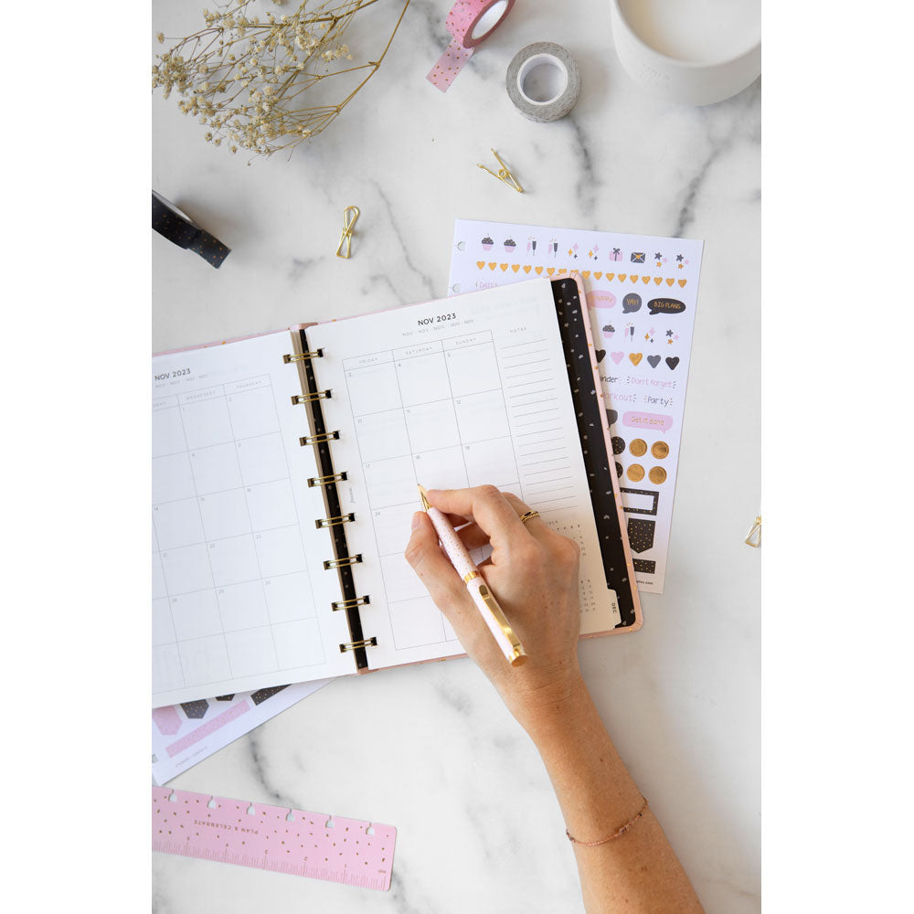 Filofax Confetti A5 Planner Rose Quartz