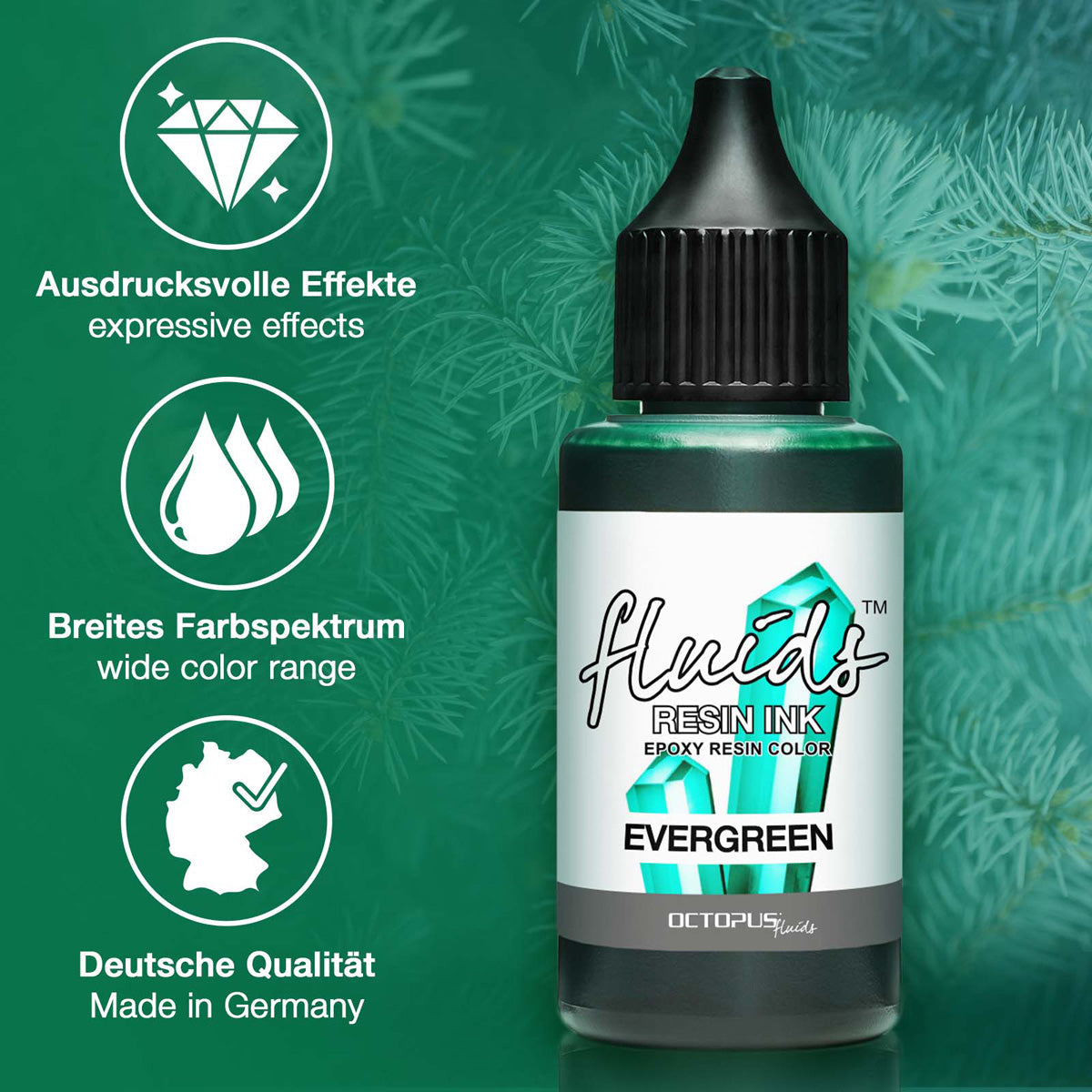 Octopus Fluids Resin Ink Evergreen 30ml