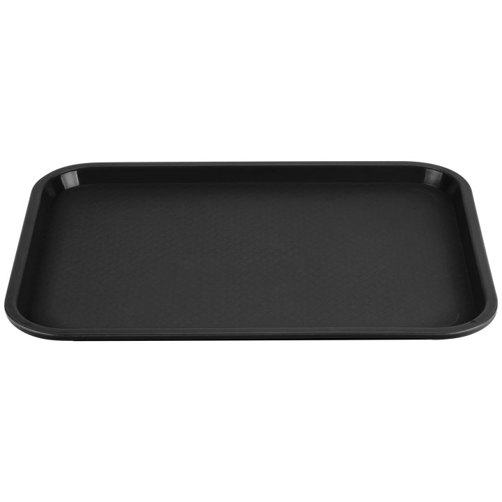 12" x 16" polypropylene fast-food tray in black