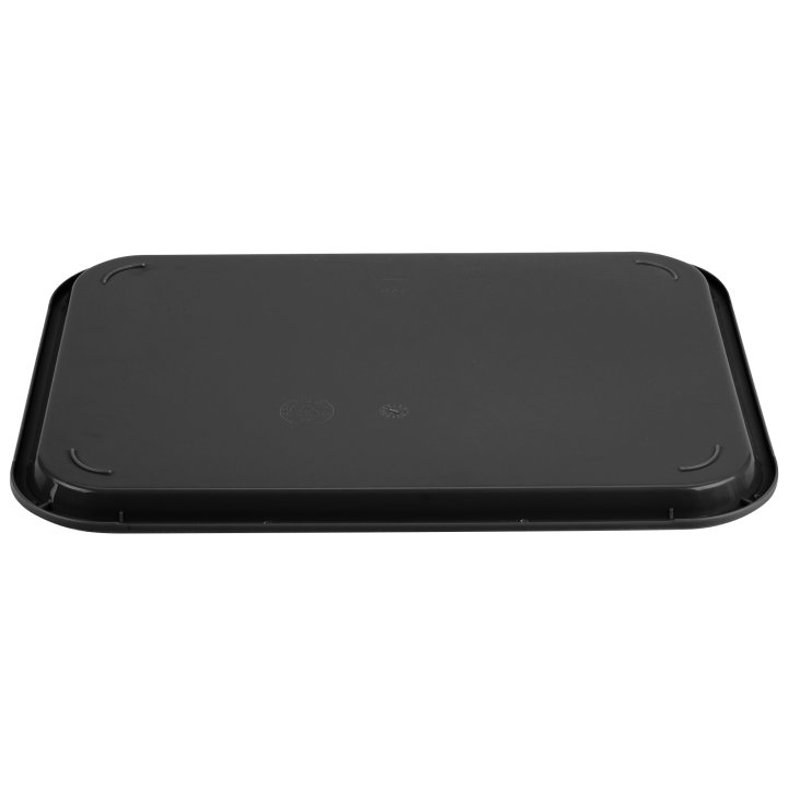 12" x 16" polypropylene fast-food tray in black