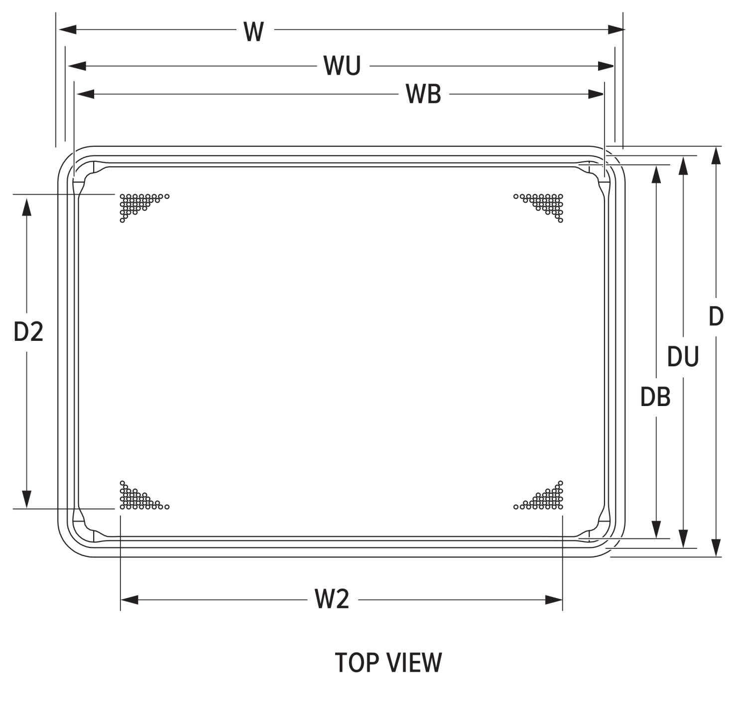 Half-size Wear-Ever® heavy-duty aluminum sheet pan with natural finish