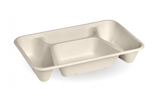 4-COMPARTMENT NATURAL BIOCANE TAKEAWAY BASE - Cafe Supply