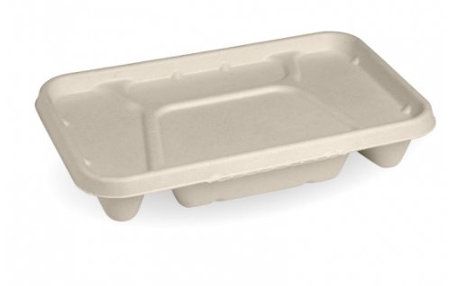 4 COMPARTMENT NATURAL TAKEAWAY BASE LID - Cafe Supply