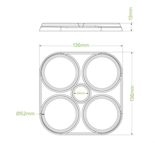 4-PACK BIOCANE BEER RING HOLDER - Cafe Supply