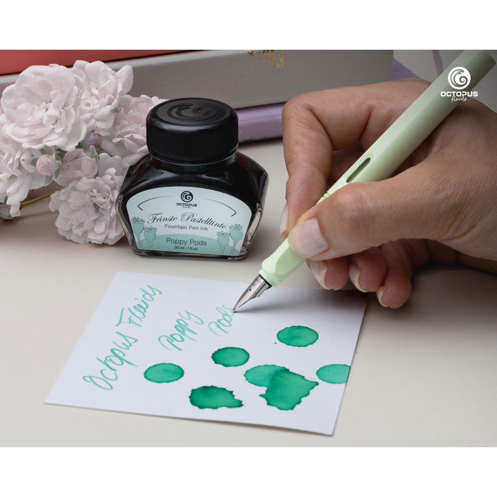 Octopus Fluids Fountain Pen Ink Pastel Poppy Pods 30ml