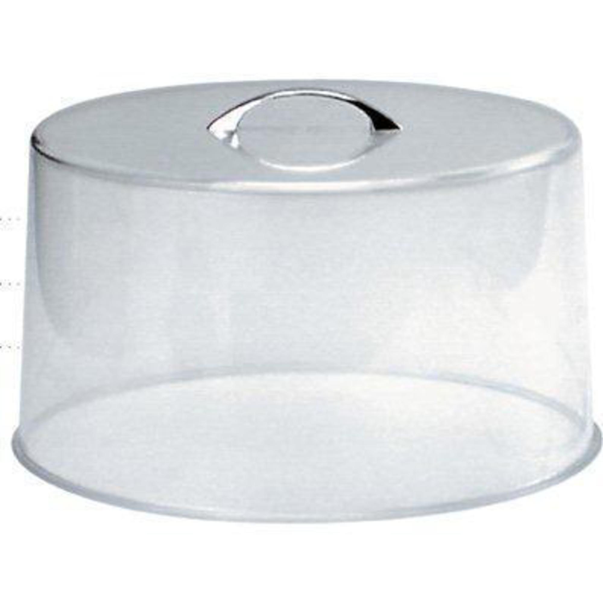 Clear Cake Cover 27.5cm x 13cm height (chrome handle) - Cafe Supply