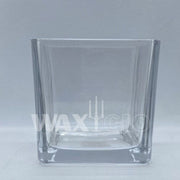 80mm x 80mm SQUARE GLASS CANDLE HOLDER - Cafe Supply