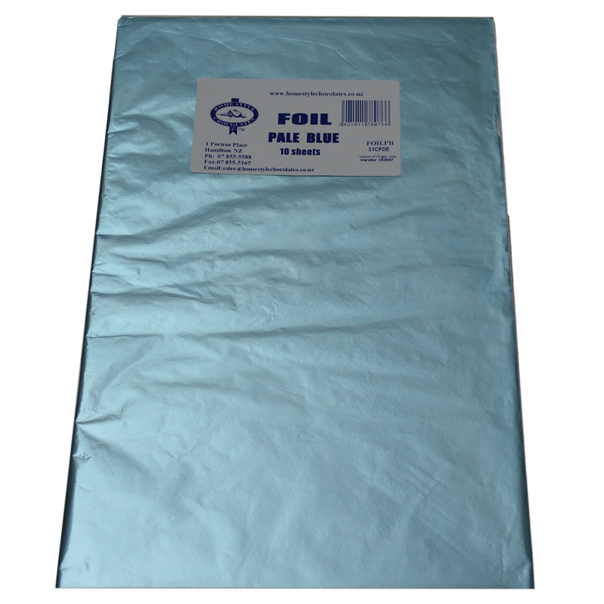 Confectionary Foil - Pale Blue 10 Pack - Cafe Supply