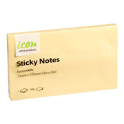 Icon Sticky Notes 75mm x 125mm Yellow