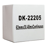 Icon Compatible Brother DK Paper Tape 62mmx30m Black on White