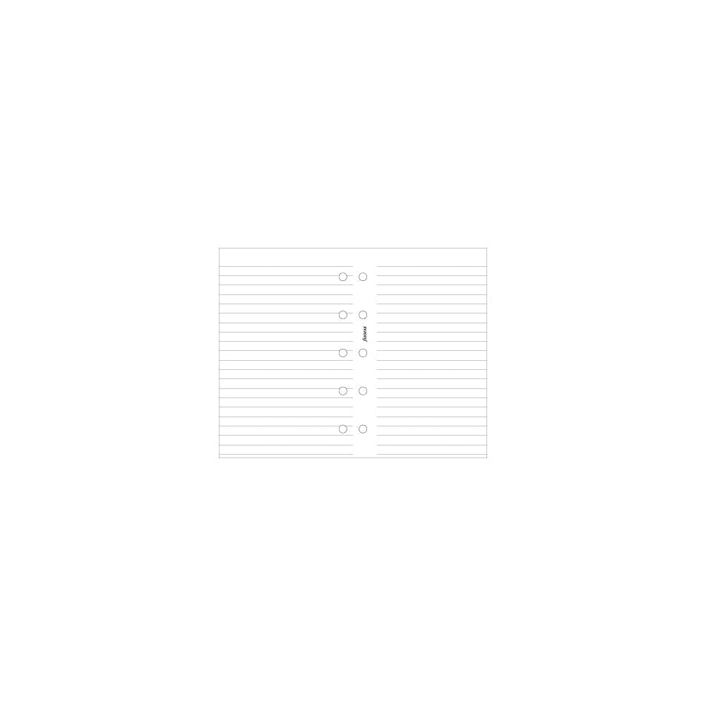 Filofax Mini White Ruled Notepad Refill 20 Sheets
