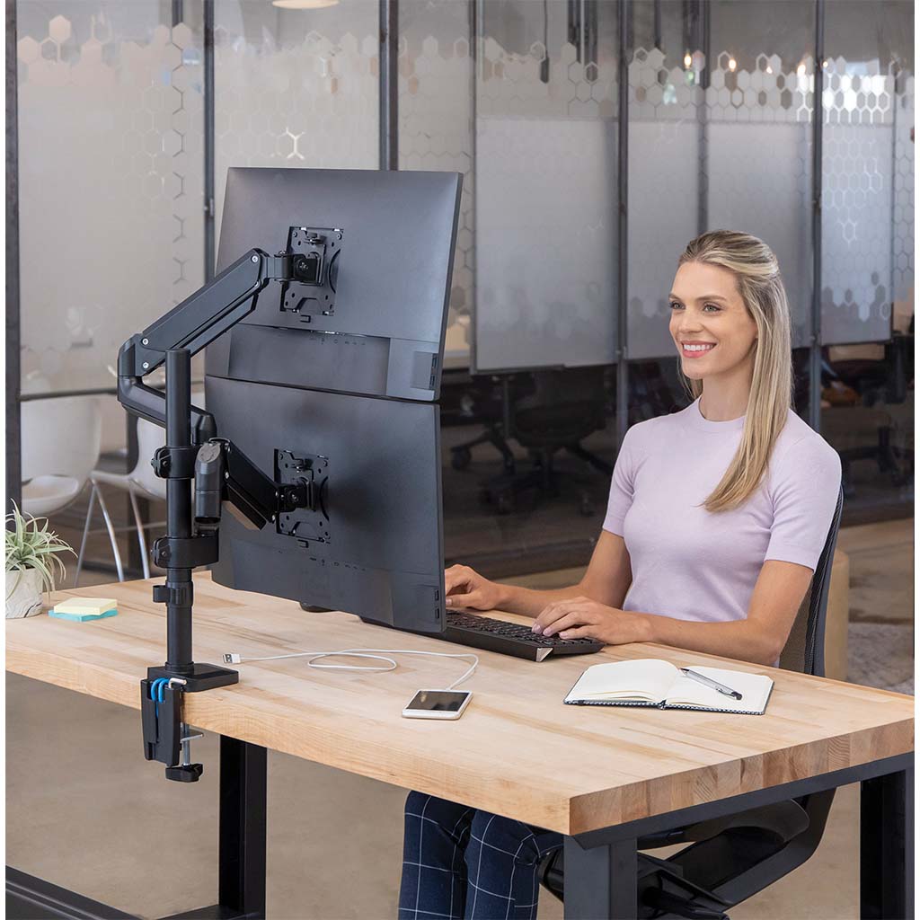 Fellowes Monitor Arm Platinum Dual Stacking