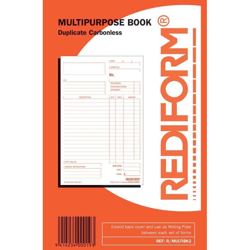 Rediform Book Multipurpose Duplicate 50 Leaf - Cafe Supply