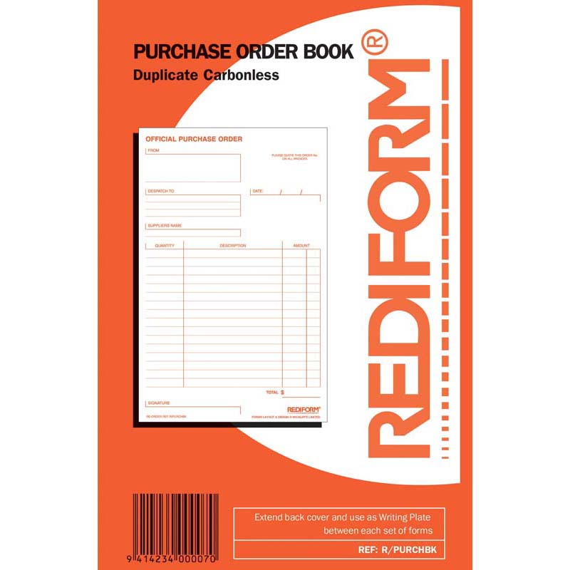 Rediform Book Purchase Order Duplicate 50 Leaf - Cafe Supply