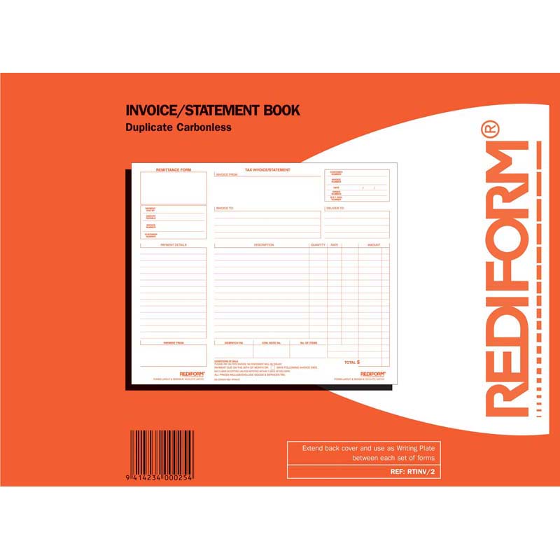Rediform Book Invoice Statement Duplicate 50 Leaf - Cafe Supply
