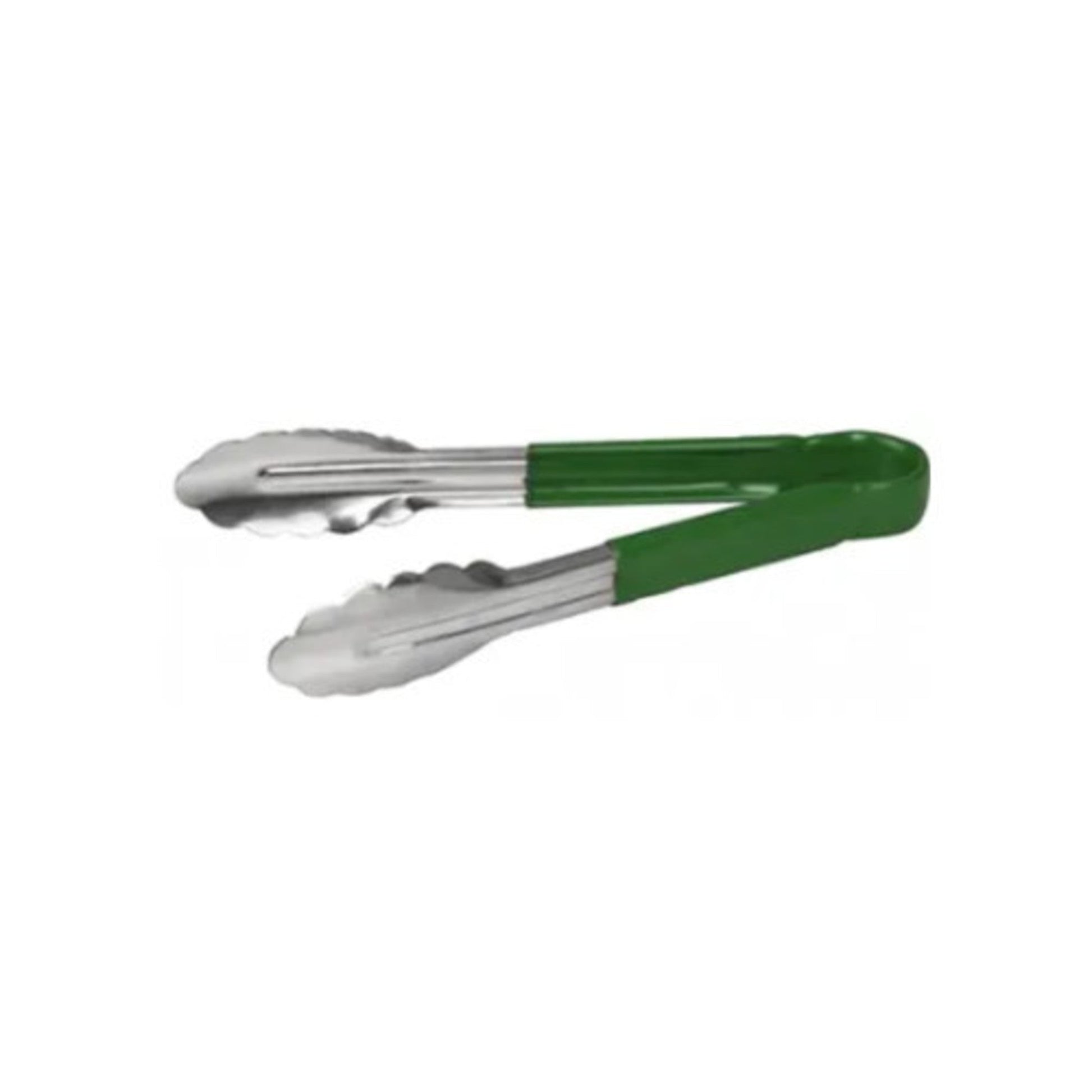 30cm Stainless Steel Tong, Green Handle - Cafe Supply