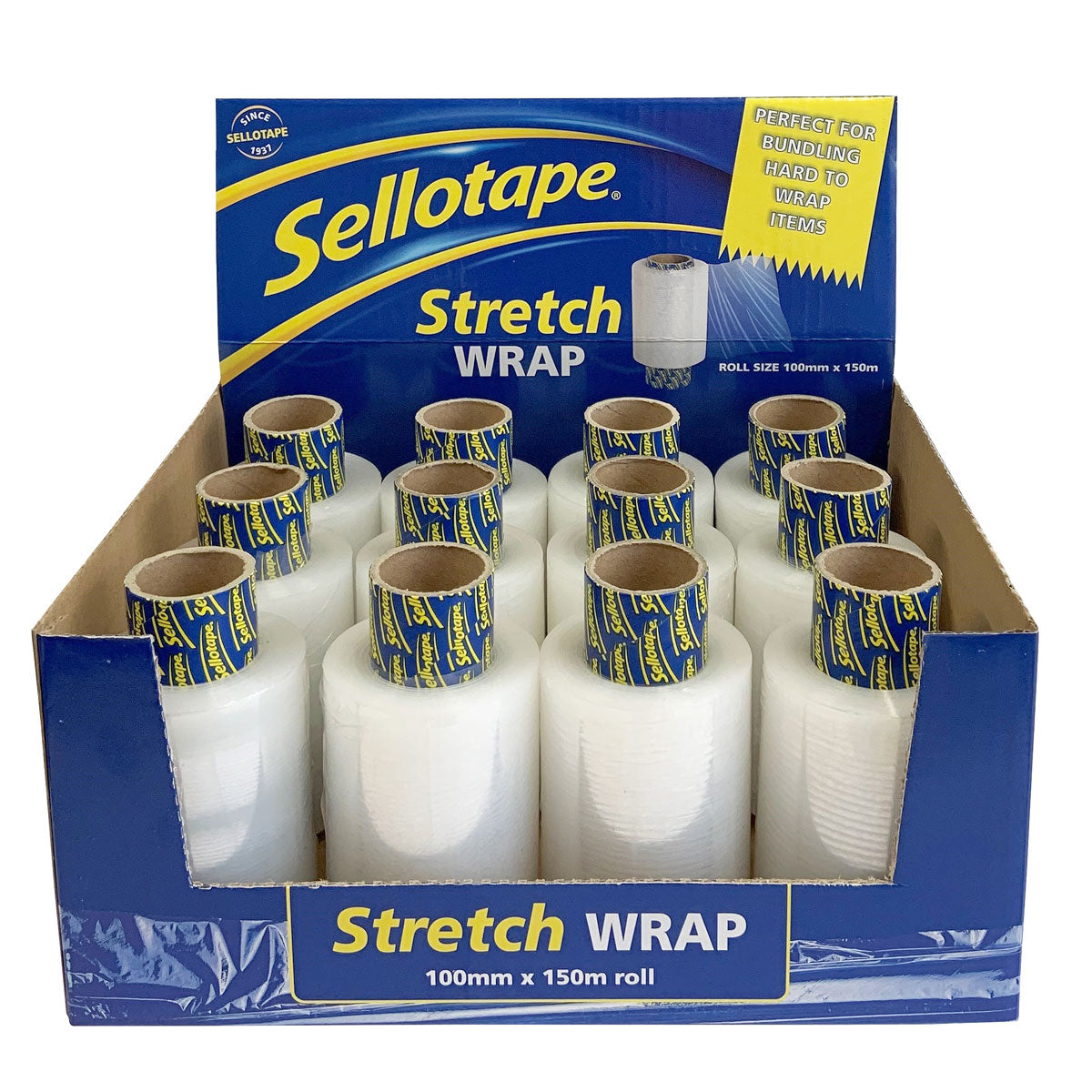 Sellotape Stretch Wrap Refill 100mmx150m 20mu - Cafe Supply