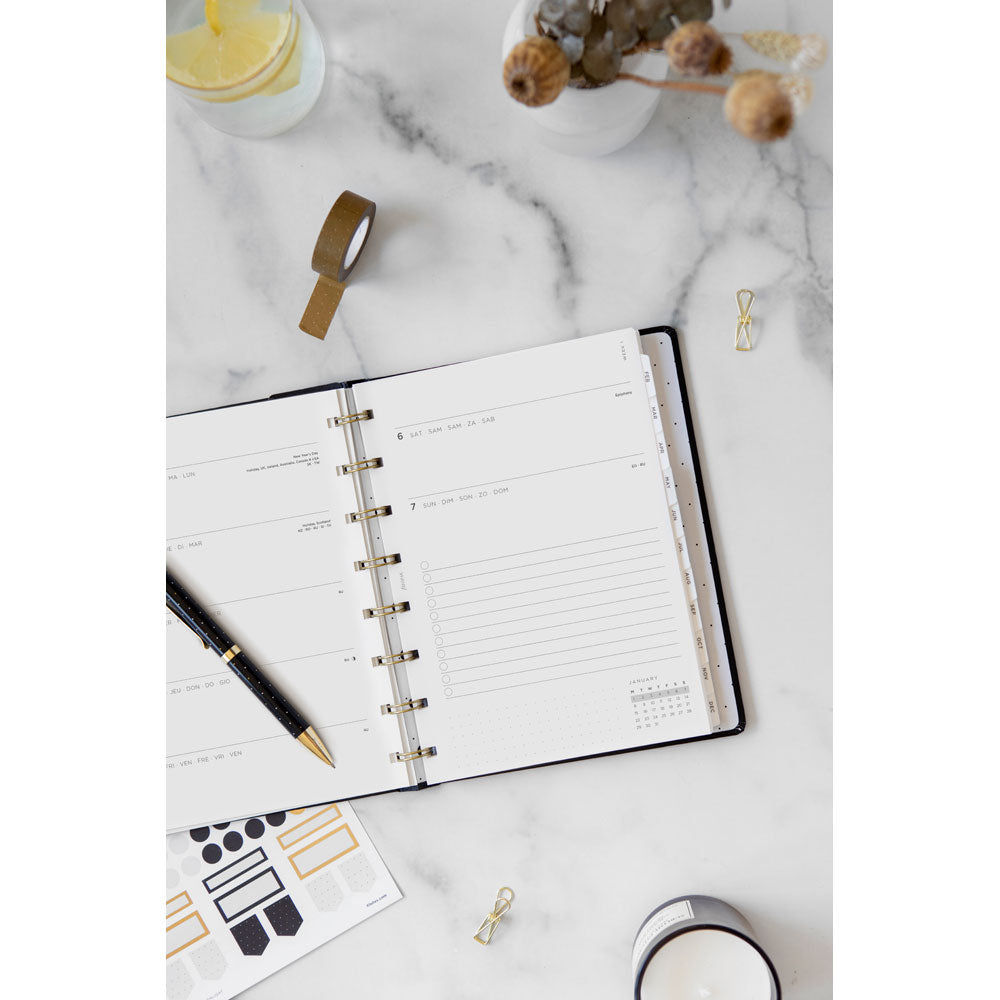 Filofax Moonlight A5 Planner Black
