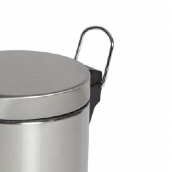 5L Round Stainless Steel Pedal Bin - Cafe Supply