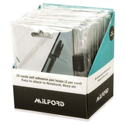 Milford Adhesive Pen Loops Display Of 30 Hangsell Cards - Cafe Supply