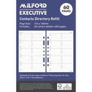 Milford Executive Contacts Refill 60 Page - Cafe Supply