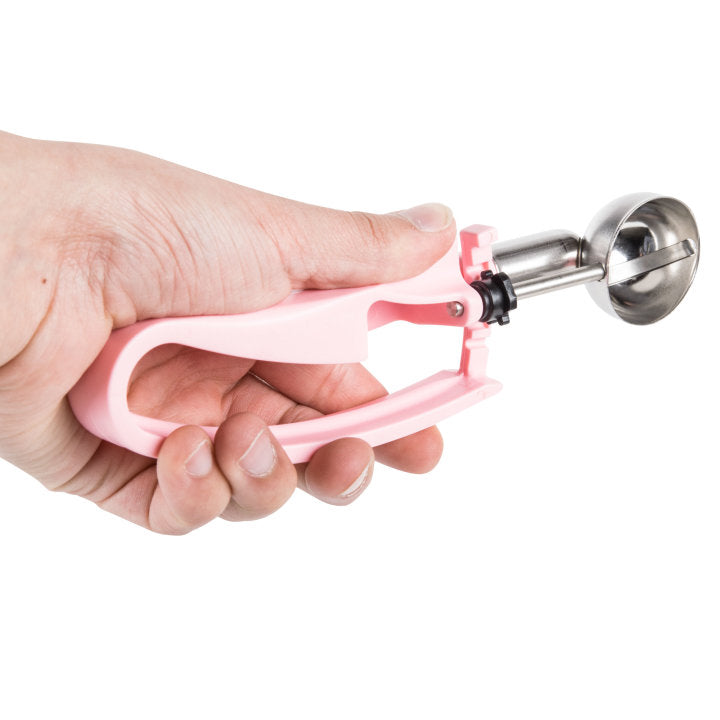 .54-ounce disher with pink squeeze handle