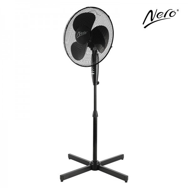 Nero 40cm Black Pedestal Fan - Cafe Supply