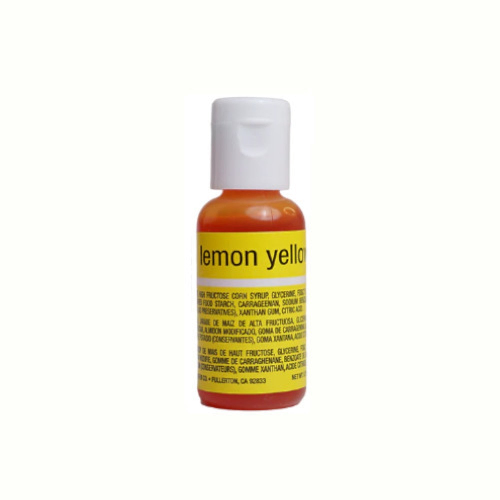 Chefmaster Liqua Gel Lemon Yellow .70oz Bottle - Cafe Supply