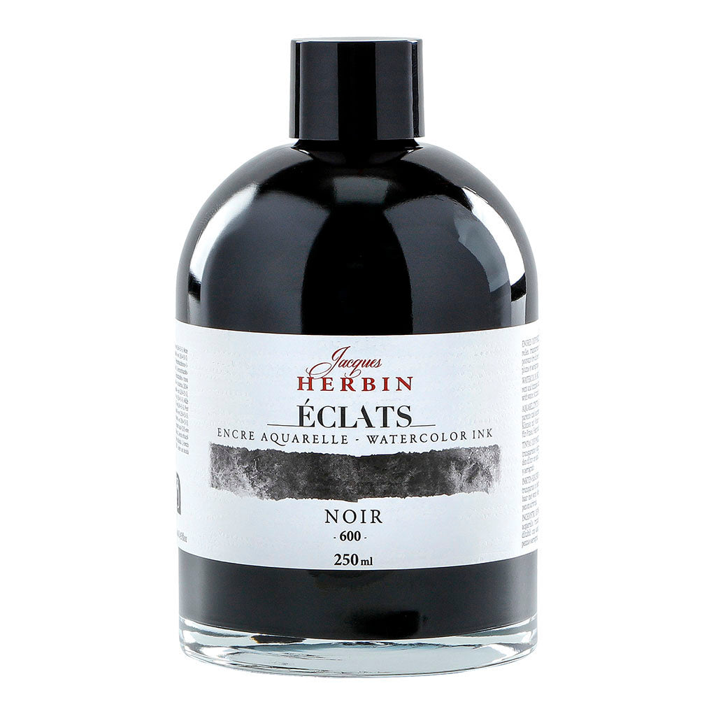 Jacques Herbin Eclats Watercolour Ink 600 Black 250ml
