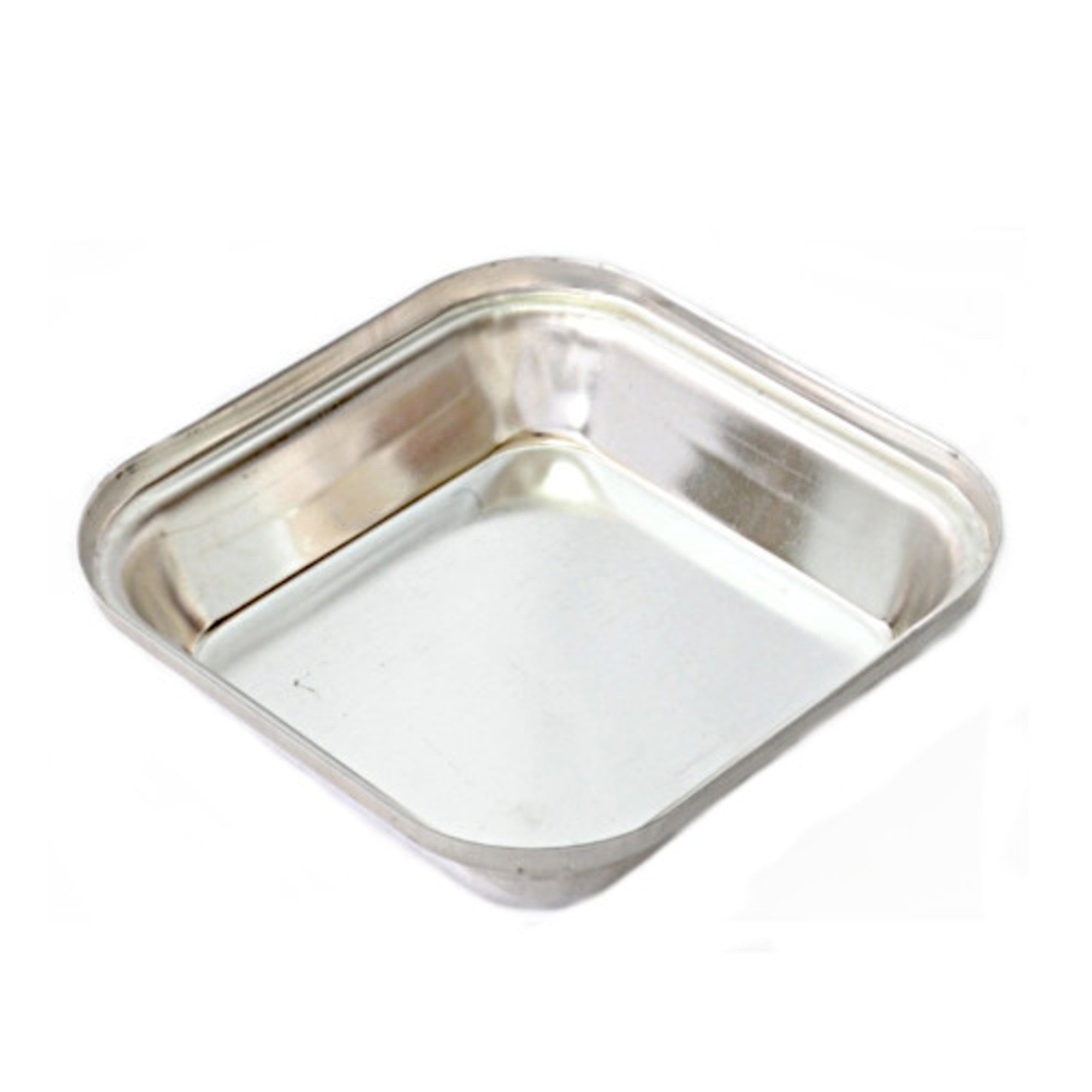 Single Pie Tin, Square 108x27mm Tin Plated - Cafe Supply