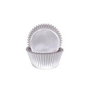 Foil Silver Baking Cups 55x35mm (500) - Cafe Supply