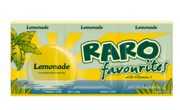 Raro Favourites Lemonade Flavoured Beverage Mix 3 x 80g - Cafe Supply