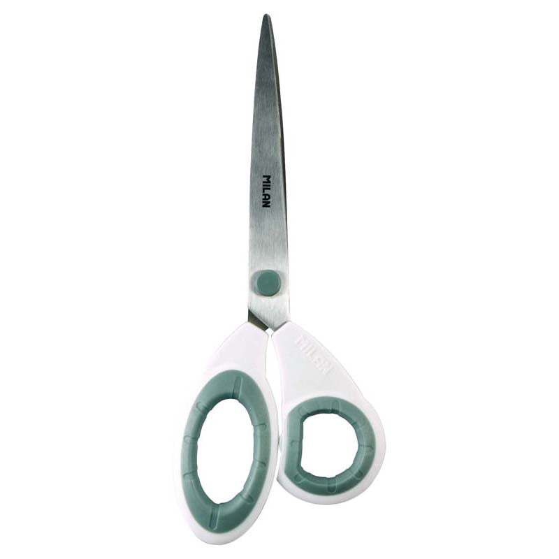 Milan Office Scissors Grey On White 220mm 8.7 Inch - Cafe Supply