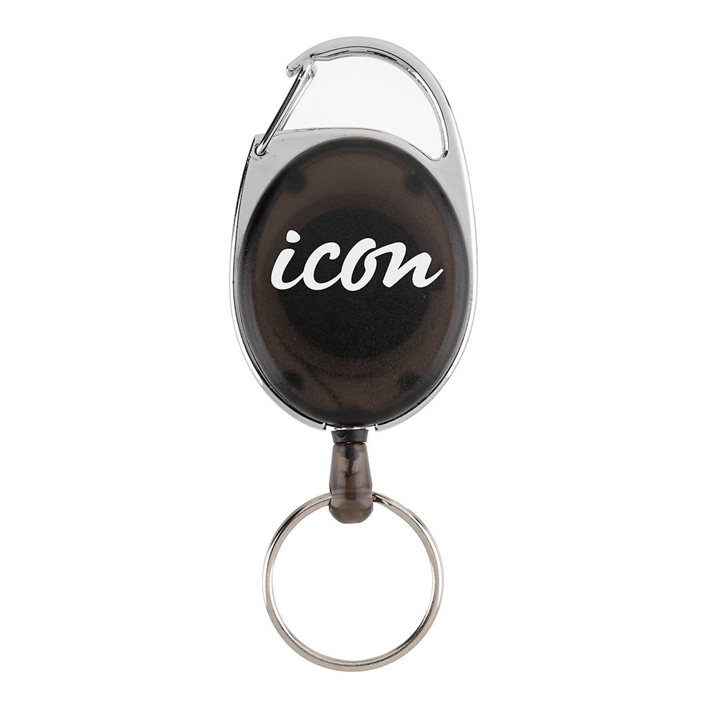 Icon Retractable Snap Lock Key and ID Card Holder Charcoal Retail ...