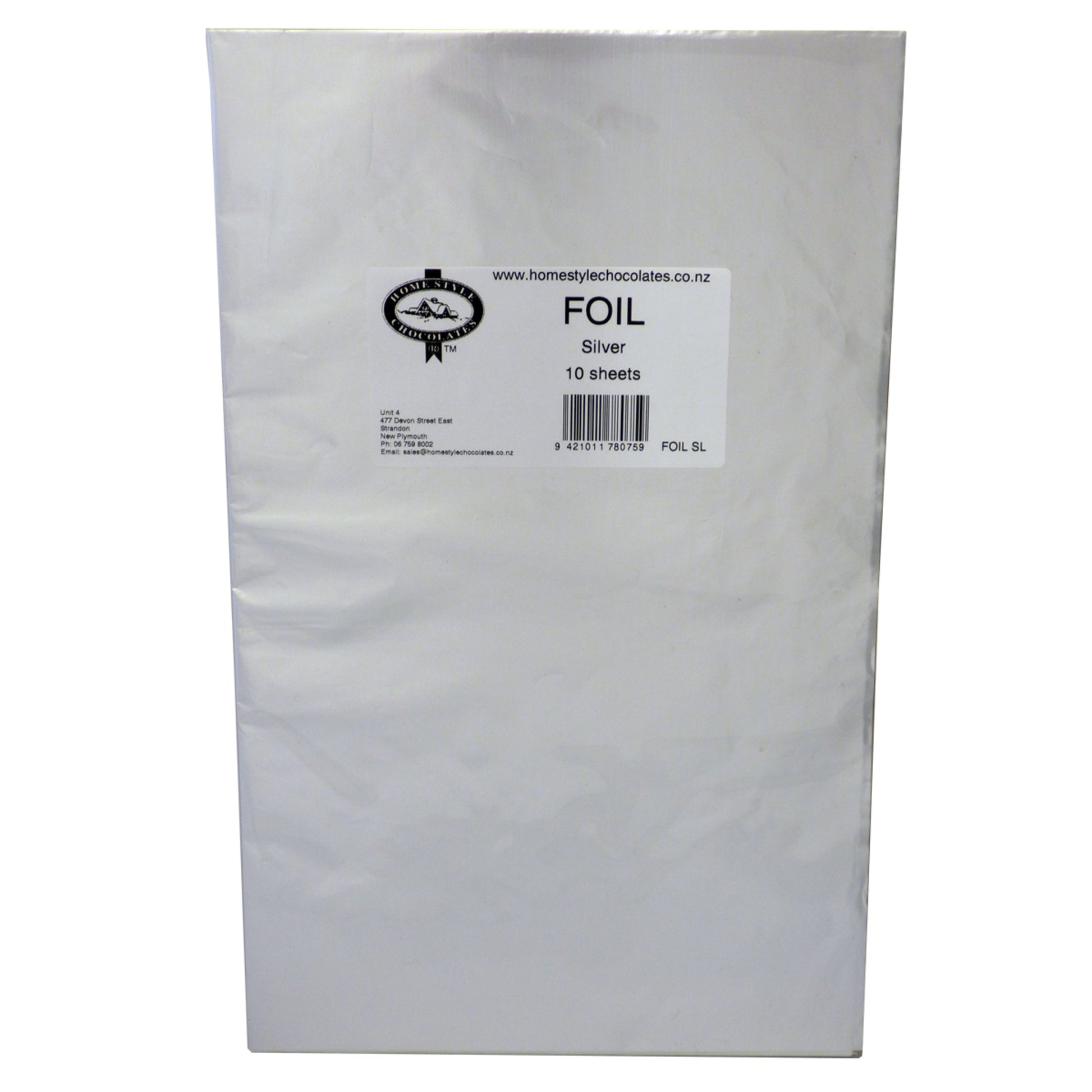 Confectionary Foil - Silver 10 Pack - Cafe Supply