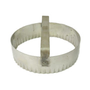 228mm Fluted round dough cutter S/Steel with handle - Cafe Supply