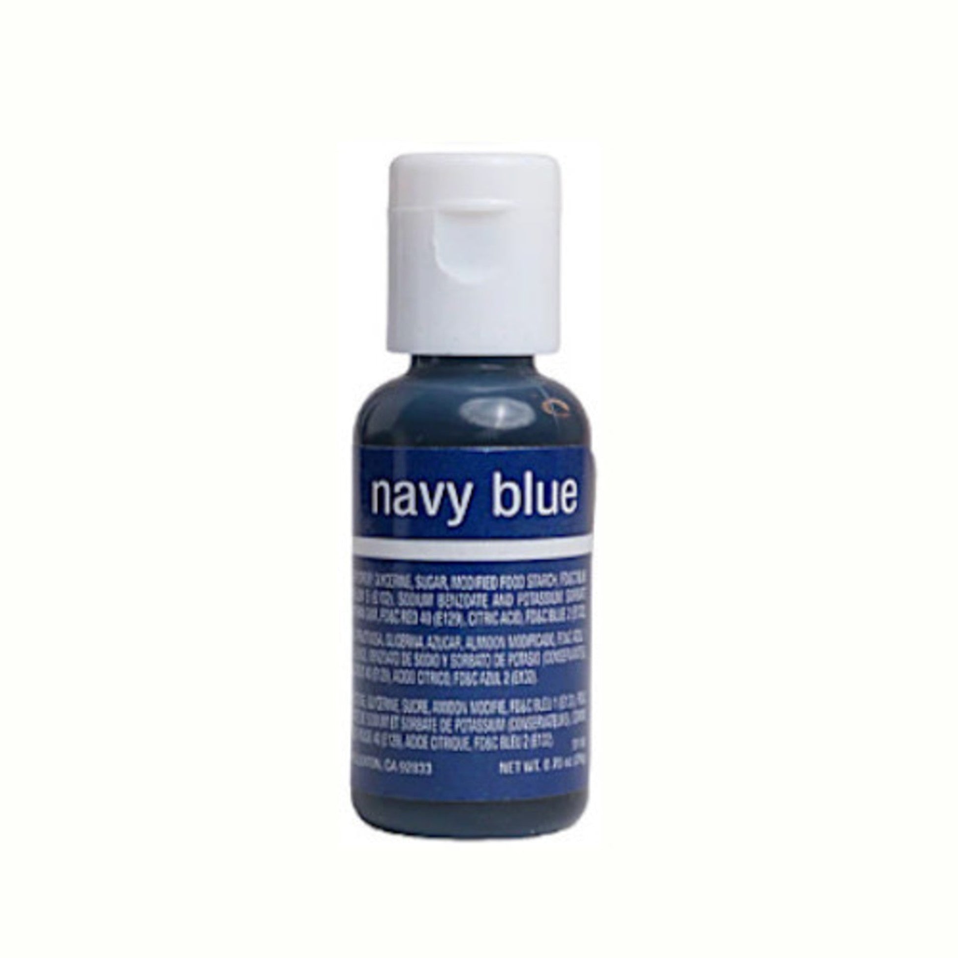 Chefmaster Liqua Gel Navy Blue .70oz Bottle - Cafe Supply