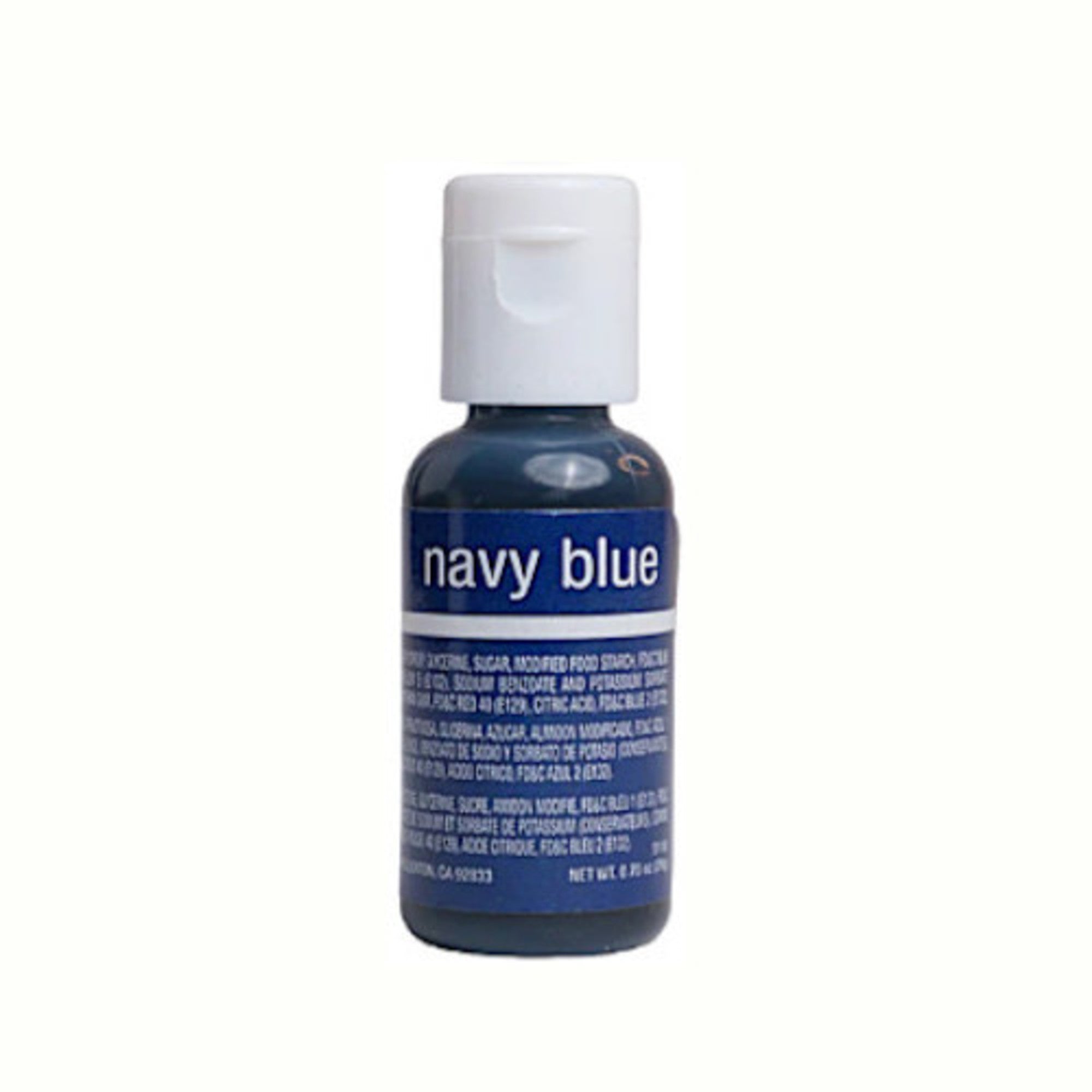 Chefmaster Liqua Gel Navy Blue .70oz Bottle - Cafe Supply