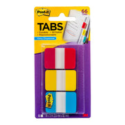 Post-it Tabs 686-RYB 25x38mm Primary, Pack of 3